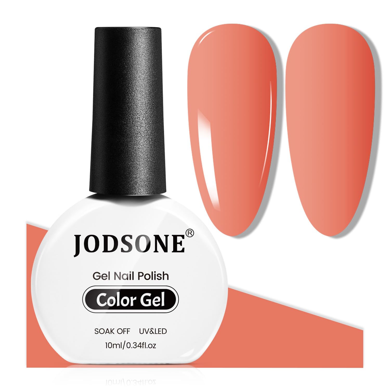 Amazon.com : JODSONE Coral Orange Gel Nail Polish 10ml Soak Off